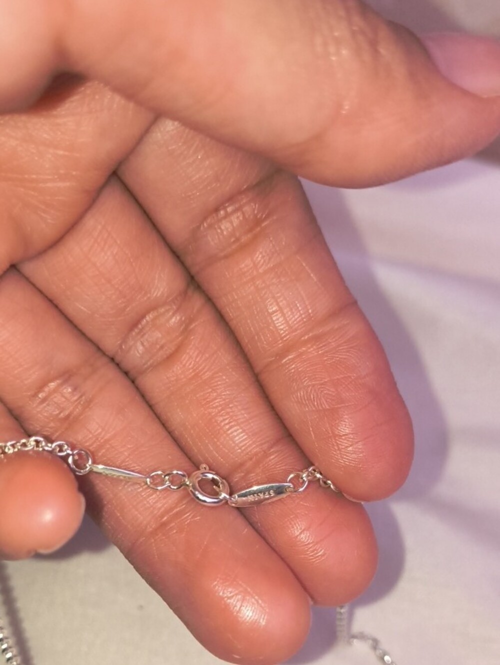Tiffany & Co. Silver Lariat Necklace with Open Heart Accents - Blue Pouch - Picture 12 of 17